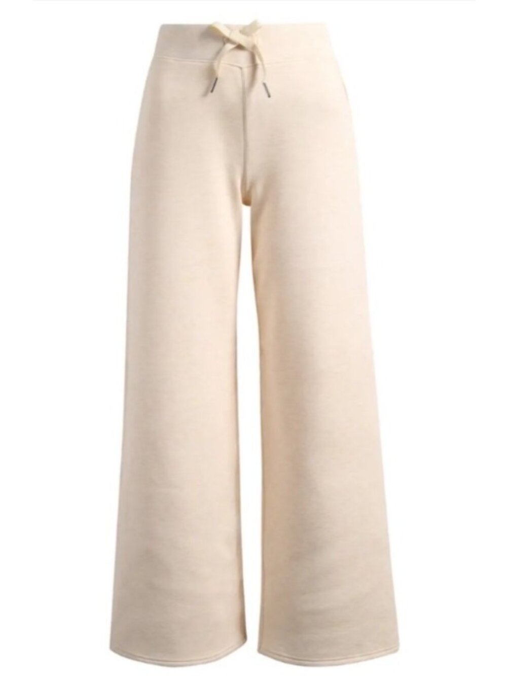 NEW Spanx Air Essentials Wide-Leg Crop Pants High-Rise Oatmeal Heather Pull-On